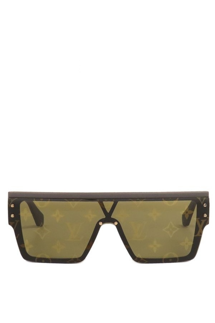 Louis Vuitton Sunglasses LV Waimea L Acetate Chocolate Brown Gold LV Signature